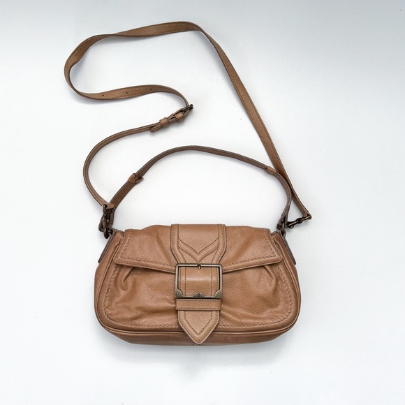 Frye Fay Flap Closure Tab Leather Shoulder Bag or Crossbody - Picture 1 of 9